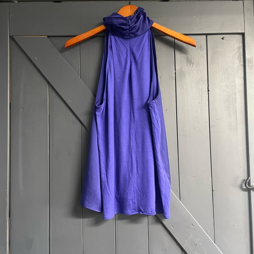 Ann Taylor Sleeveless Mock Neck Tank - Deep Violet - Picture 4 of 6
